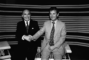 00236 Prints: Sir Alf Ramsey former England manager June 1974 shakes hands with Brian Clough