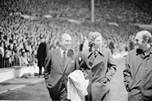 00241 Prints: Sir Alf Ramsey seen here sharing a joke with Alan Ball before the start of Endland