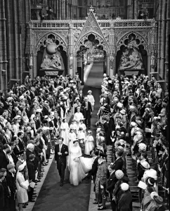 Sir Angus James Bruce Ogilvy and his bride Princess Alexandra of Kent