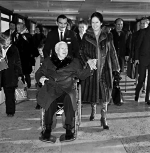 Sir Charlie Chaplin and wife Dona. January 1975 75-00204-002
