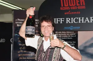 Bottle Prints: Sir Cliff Richard at Tower Records in Londons Piccadilly Circus