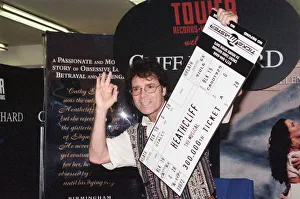 01199 Prints: Sir Cliff Richard at Tower Records in Londons Piccadilly Circus