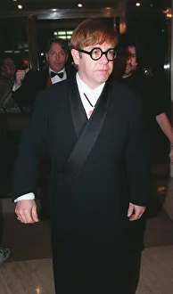 Sir Elton John arrives at Noel Coward AIDS Gala Dinner 1998 at the Park Lane Hotel
