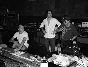 Sir Elton John pictured in the recording studio on the Island of Monstserrat 1982 with