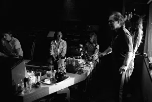 Sir Elton John pictured in the recording studio on the Island of Monstserrat 1982