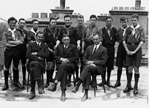 00003 Prints: Sir Ernest Shackleton explorer 1921 selects scouts for his Antartic expedition