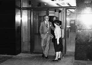 Meeting Prints: Sir Freddie Laker and Tiny Rowlands leave the Board of Trade building in Victoria