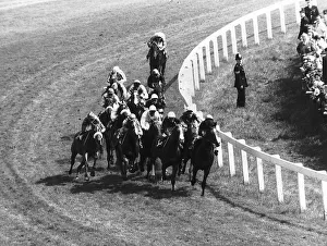 Sir Ivor racehorse ridden by Jockey Lester Piggott wins the Epsom Derby - May 1968