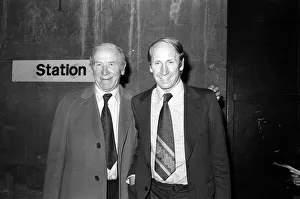 Sir Matt Busby with Bobby Charlton April 1973. Pictured