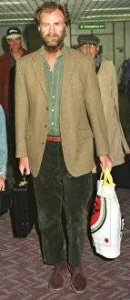 Adventurer Prints: Sir Ranulph Fiennes arriving home from Chile after abandoning his expedition in