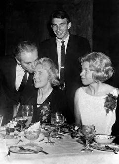 00252 Prints: Sir Stanley with his wife, daughter and son at tonights reception. April 1965 P011223