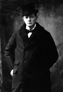 Sir Winston Churchill - 1900 early portrait with top hat and bow tie
