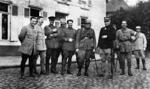 Sir Winston Churchill - 1916 wearing a French Helmet with the Grenadiers in France