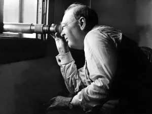 Sir Winston Churchill - 1944 British Prime Minister 500 yards from the battlefront in