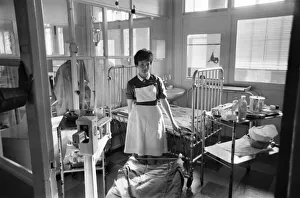 00034 Prints: Sister Mary Simpson and room 14 at the special burns unit at Manchester