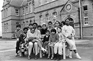 Images Dated 9th April 1987: Sitting pretty... thats Huddersfield Caribbean Association manager Mr Denzil Nurse