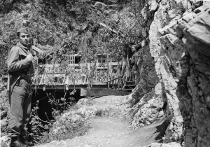 01449 Prints: Situated as it, this cabin in which the partisan General Marshal Tito lives