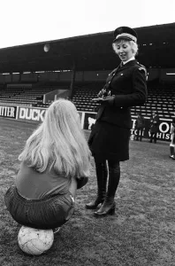 01500 Prints: Sixteen traffic wardens of the Shepherds Bush area have formed their own ladies football