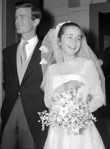 Sixteen year old Caroline Jayne Beuttler and husband Allan Clark 30 seen here after
