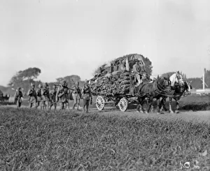 Skih soldiers part of the 3rd (Lahore) Indian Division seen here escorting on of