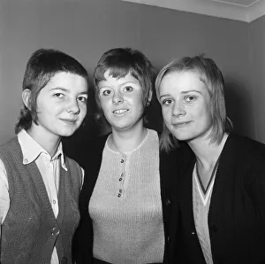 Young Prints: Skinhead girls who have ordered to let their hair grow by the headmistress at Tolworth