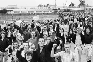 Skinheads on the beach at Southend, Essex on Bank Holiday Monday. 27th August 1979
