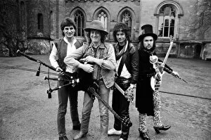 Images Dated 26th January 1984: Slade (Don Powell, Noddy Holder, Jim Lea and Dave Hill) filming a new video at Eastnor