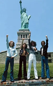 Slade in New York Underneath the Statue of Liberty June 1975