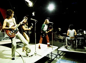 Topofthepops70s Prints: Slade - Pop Group seen here during rehearsals for the BBC television programme Top