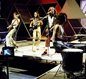 Slade - Pop Group seen here in rehearsals at the White City studios of Top of