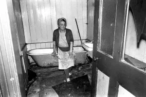 Slum and derelict housing in the West end of Newcastle 1 May 1970