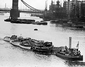 Tugs Prints: Small boats which returned from Dunkirk to help with the rescue of stranded BEF forces
