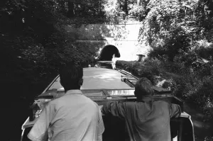 Boating Prints: A small pleasure craft seen here passing approaching the Chirk Tunnel on the Llangollen