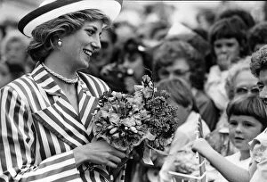 Stripes Collection: A smile for her admirers... HRH Princess Diana, The Princess of Wales