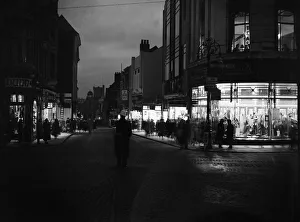 Police Prints: Smithford Street, Coventry in blackout 1st December 1939