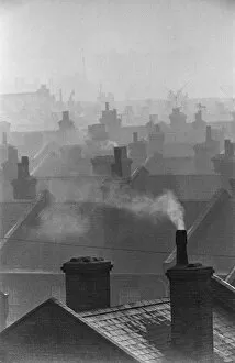 00894 Collection: Smog caused by coal fires hangs over the roof tops of Battersea, London
