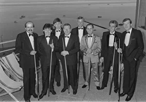 Snooker 1986 The magnificent seven with Barry Hearns at Southend Willie Thorn Jimmy White