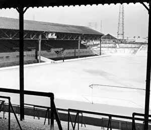 West Brom Prints: Snow covered pitch at the Hawthorns, home ground of West Bromwich Albion Football Club