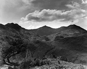 Clouds Prints: Snowdon (centre) with Lliwedd (left) and Crib Coch (right) from the Nant Gwynant Pass