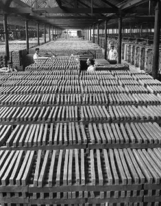Warehouse Prints: Soap architects at Port Sunlight. Uniformed guides take visitors around the great soap