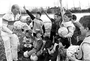 Balls Prints: Soccer hero Bobby Charlton praised the enthusiasm of 50 youngsters eager to learn