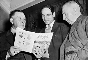 More soccer knowledge for Sheik Baqir Hasan at Villa Park flanked by manager Eric