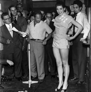 Beauty Prints: Soho Fair leg contest held at the Mandrake Club in Meard Street, Soho