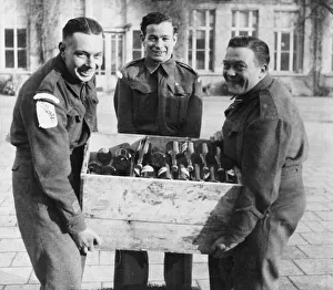 Alcoholic Prints: Soldiers carrying beer in Belgium during the Christmas festive period