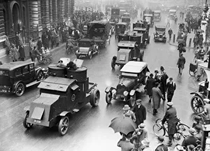 Soldiers seen here patrolling the streets in and around th Bank of England in the City of