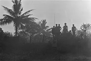 South Vietnamese Prints: Soldiers of the South Vietnamese army watch from the top of an armoured personnel carrier