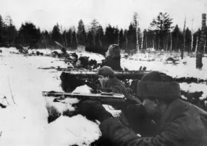 Front Prints: Soldiers of the Soviet Red Army in action in the front line east of Velikiye Luki