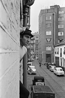 Songwriter and composer Lionel Bart at his flat in South Kensington