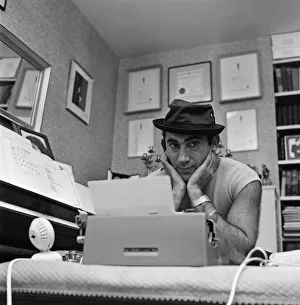01512 Prints: Songwriter and composer Lionel Bart in his flat in South Kensington