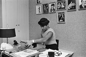 01512 Prints: Songwriter and composer Lionel Bart in his flat in South Kensington